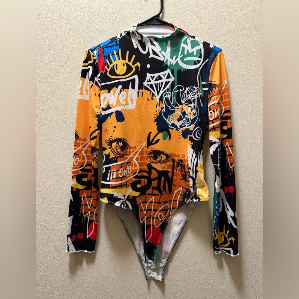 SHEIN Multicolor Graphic Bodysuit